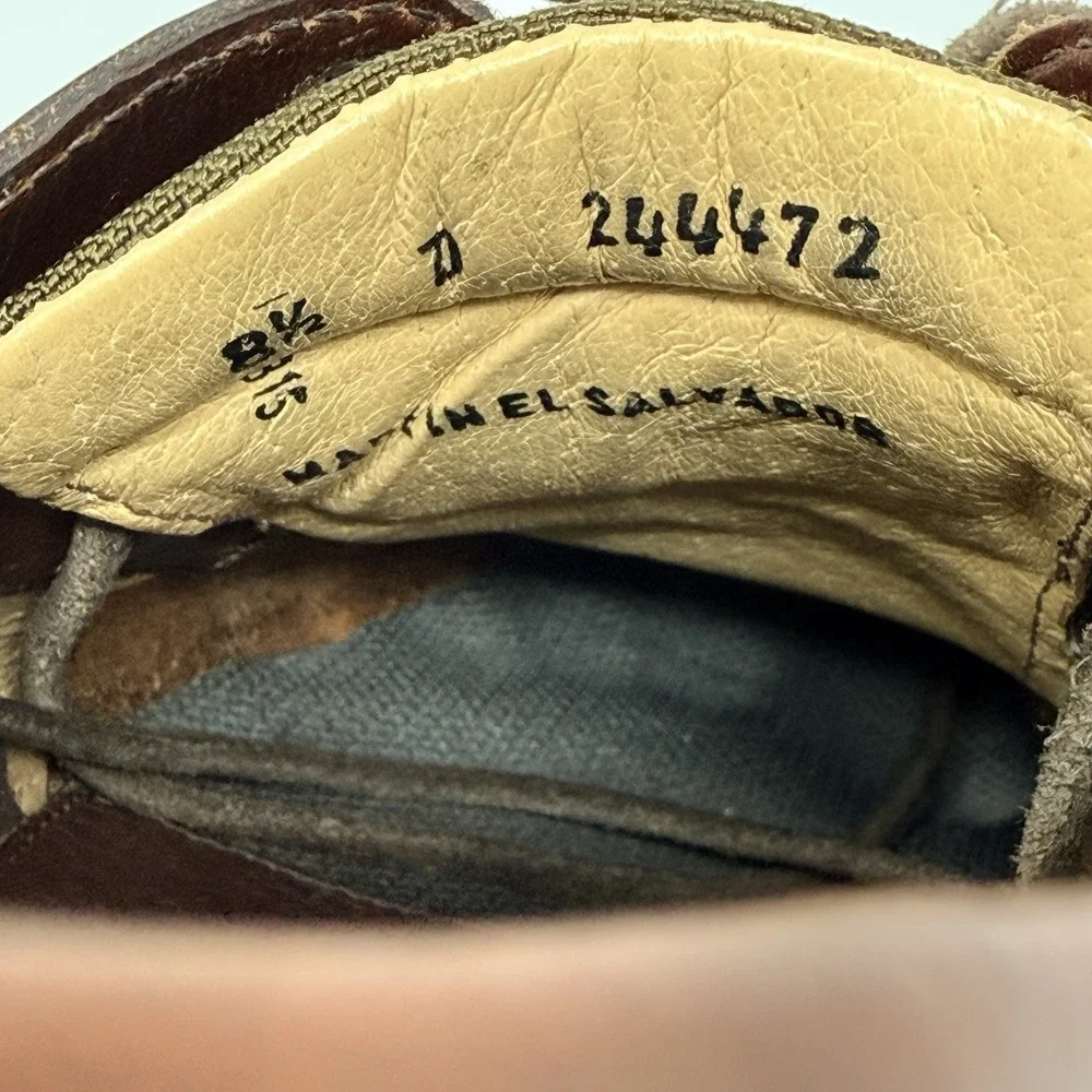 L.L. Bean Allagash Bison Leather Boat Shoes Brown Handsewn Mens 8.5 D 244472